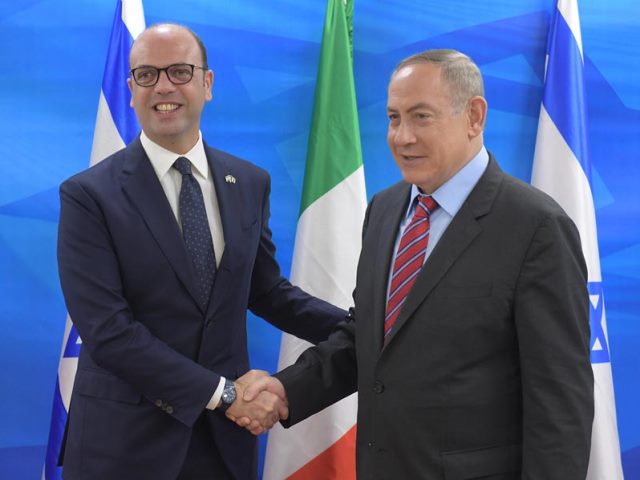 PM Netanyahu with Italian FM Angelino Alfano