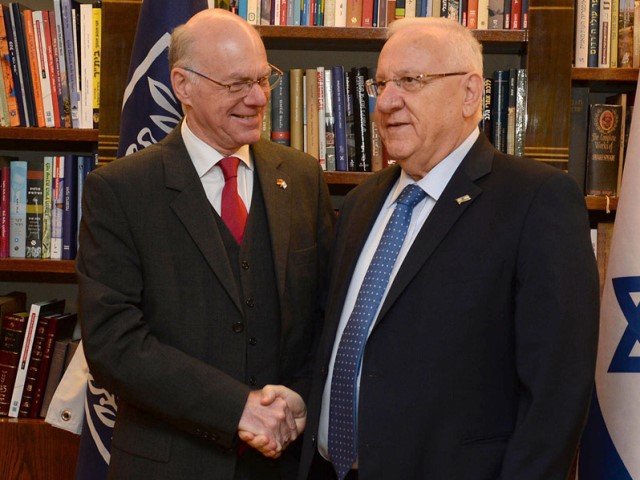 President Rivlin with the President of the German Bundestag, Prof. Norbert Lammert