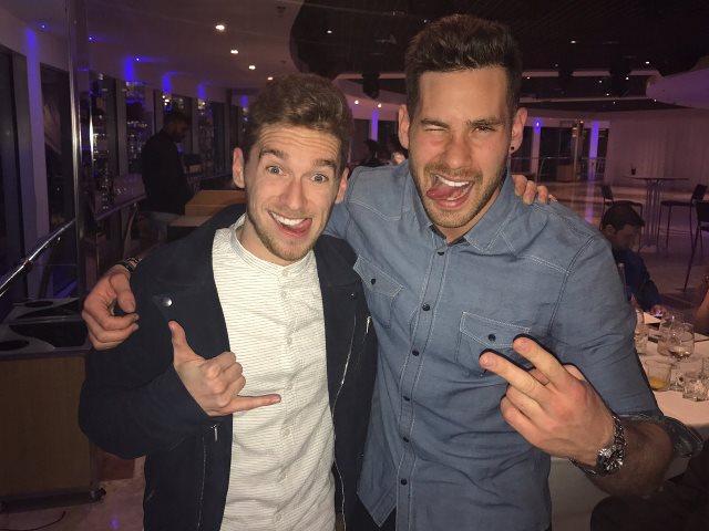 Austrian singer Nathan Trent with Israeli act Imri Ziv