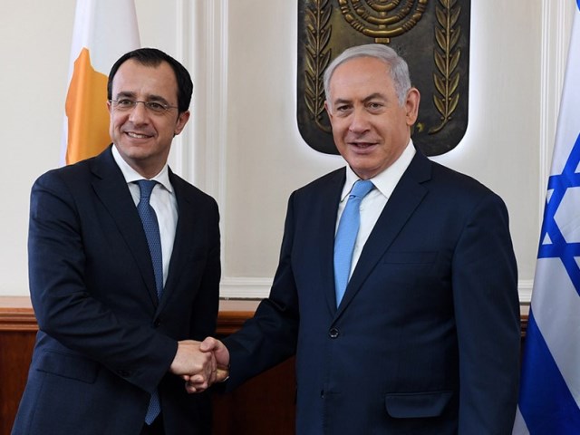 PM Netanyahu with Cypriot FM Nikos Christodoulides