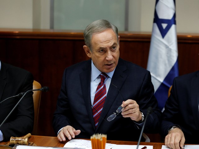 Prime Minister Netanyahu at the weekly Cabinet meeting