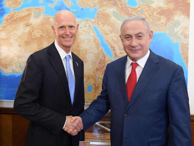 PM Netanyahu with Florida Gov. Rick Scott