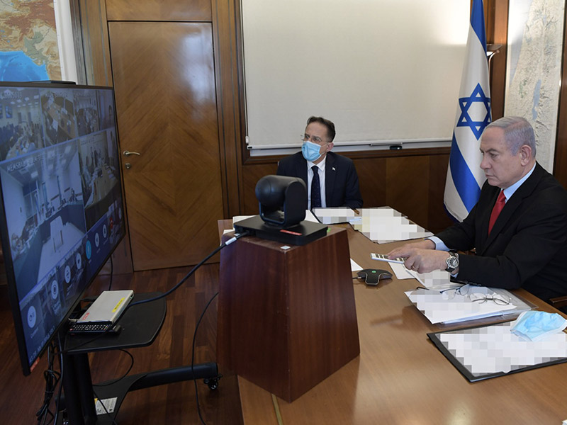 PM Netanyahu at the start of the weekly Cabinet meeting