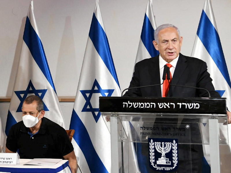 PM Netanyahu with Israel Security Agency Head Nadav Argaman at the media statements