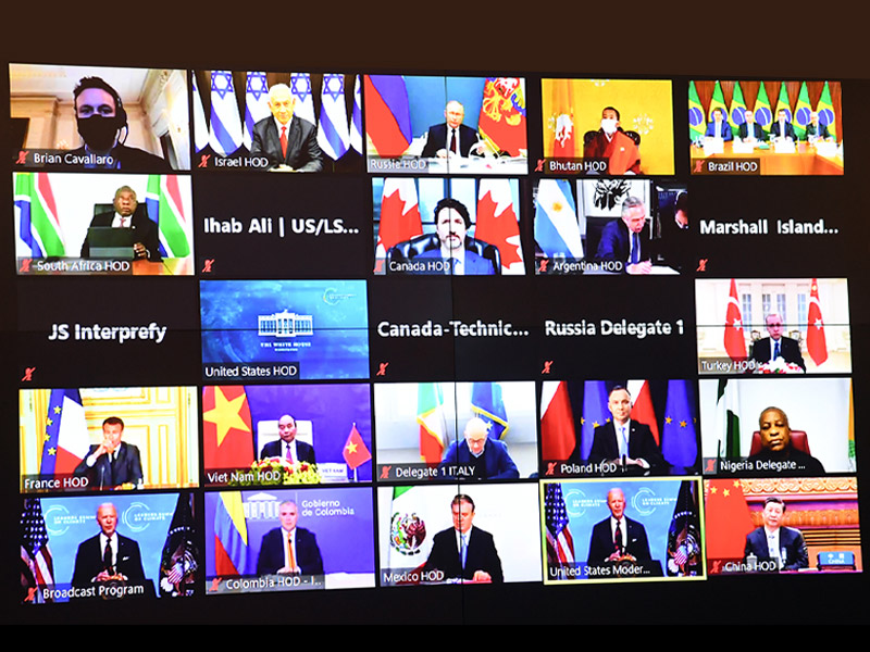 PM Netanyahu and other world leaders participating in the Leaders’ Summit on Climate Change hosted by US President Biden