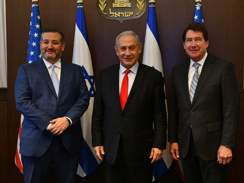 PM Netanyahu meets with US Senators Cruz and Hagerty