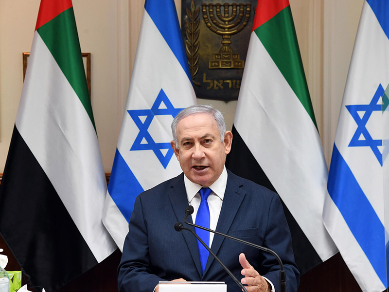 PM Netanyahu at the Cabinet meeting