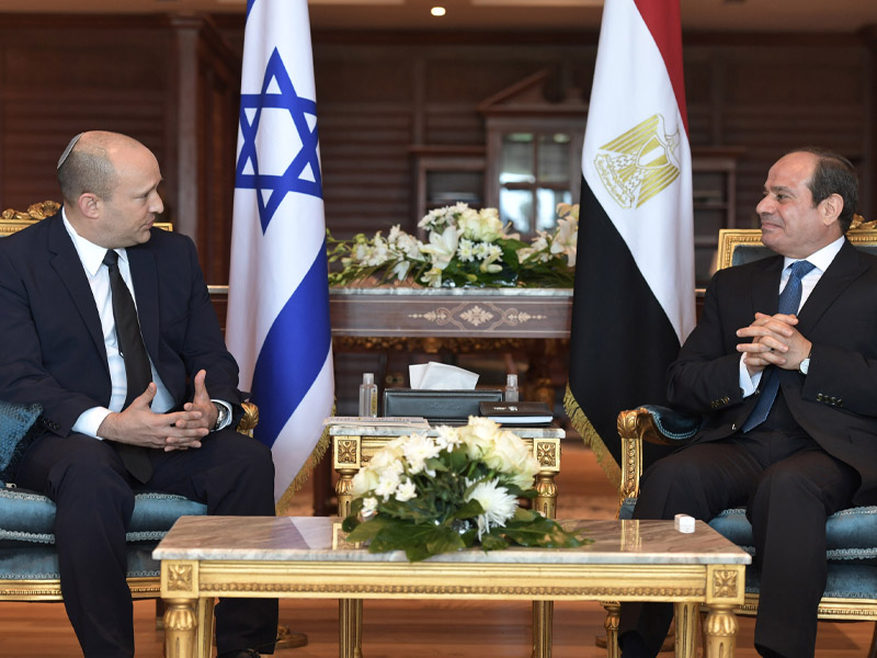 PM Bennett with Egyptian President El-Sisi in Sharm El-Sheikh