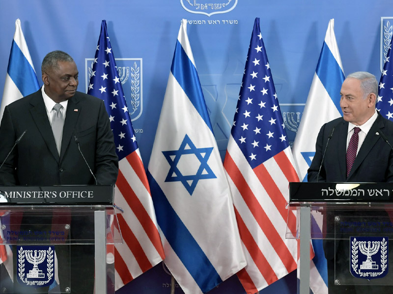 PM Netanyahu meets with US Secretary of Defense Lloyd Austin