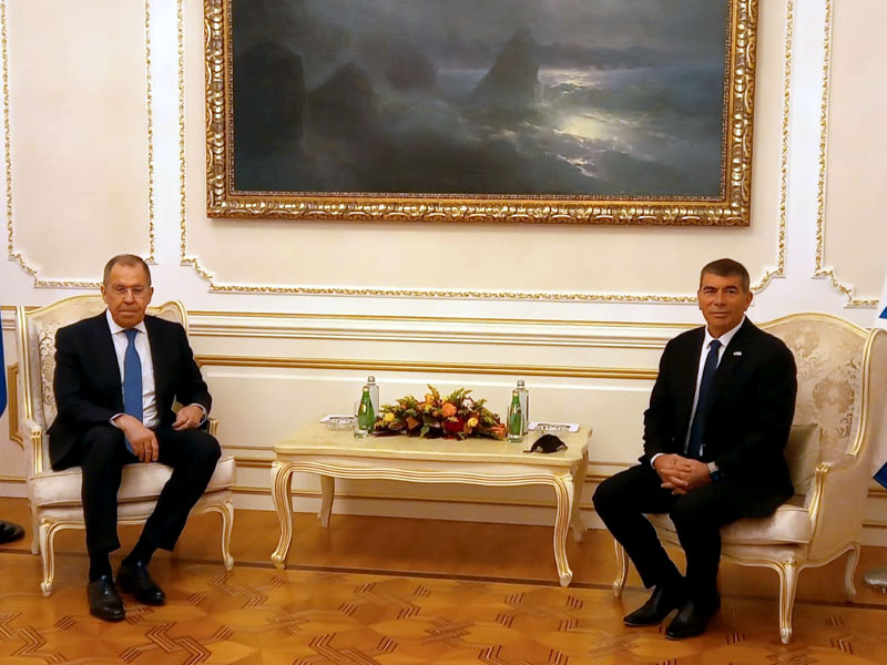 FM Ashkenazi with Russian FM Sergei Lavrov in Athens.