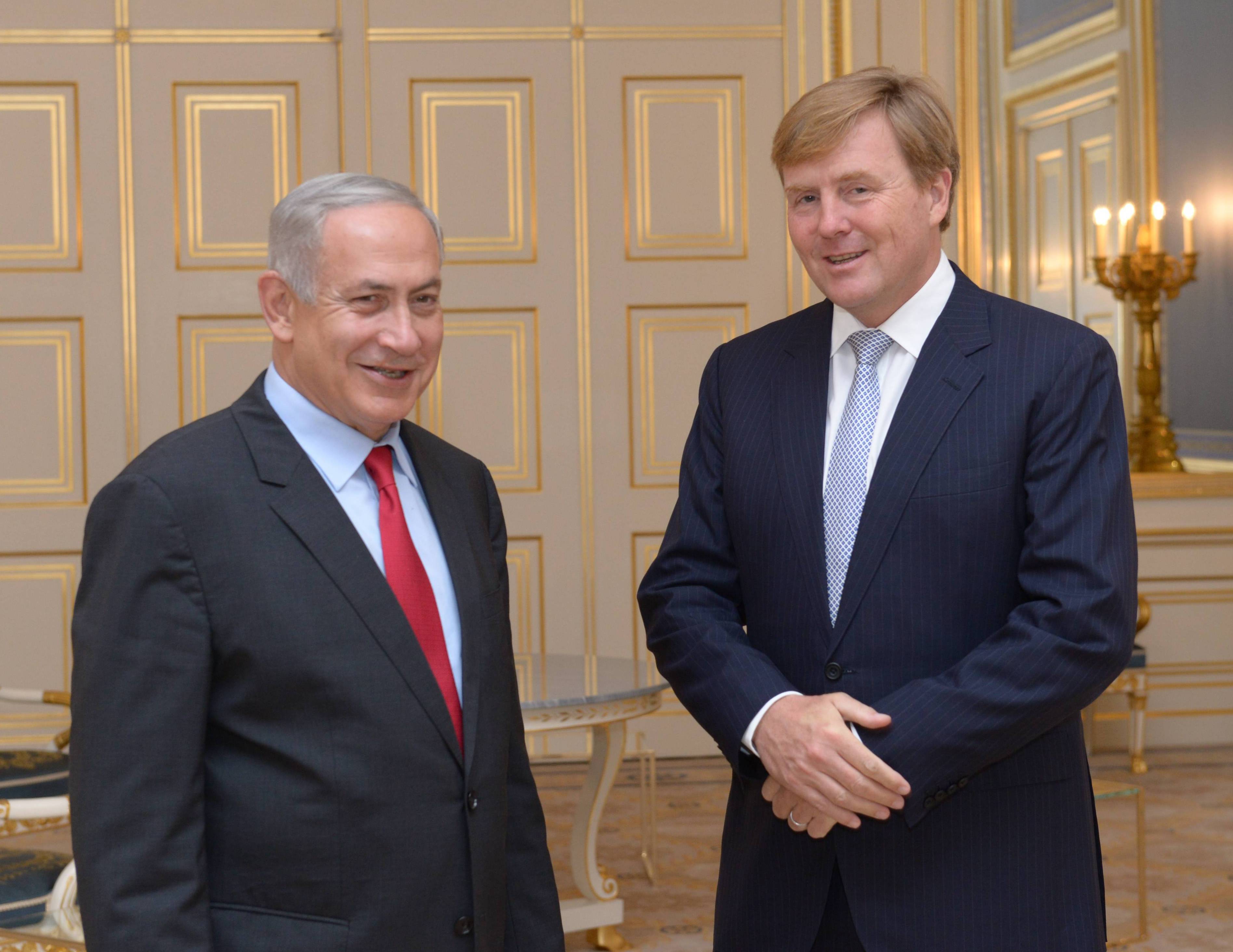 Meeting of Prime Minister Benjamin Netanyahu with Dutch King Willem Alexander in Den Haag. Photo: Amos Ben Gershom GPO