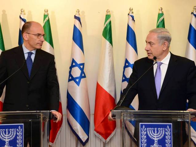 PM Netanyahu meets Italian PM Letta