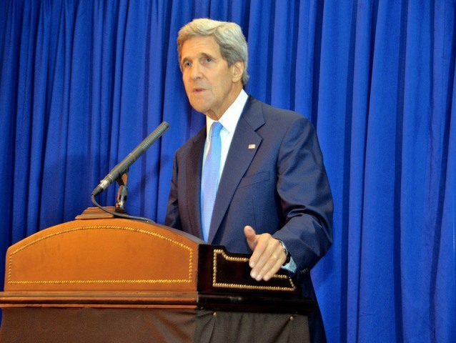 US Secretary of State John Kerry in Amman, Jordan