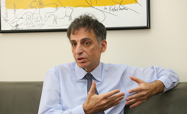 Israeli Ambassador to Ukraine Eli Belotsercovsky speaks with the Kyiv Post in his Kyiv office on March 9