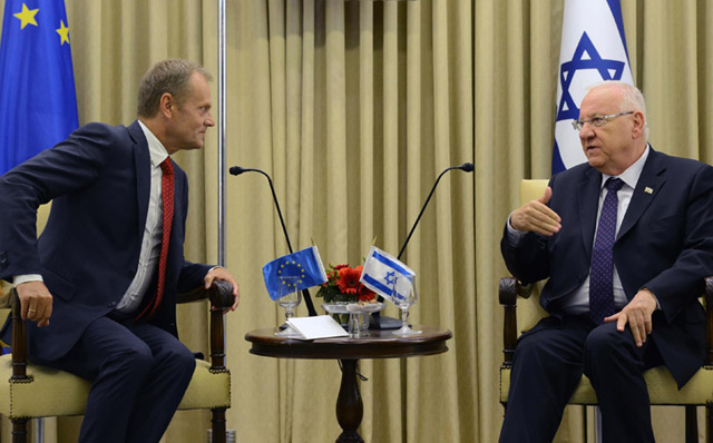 President Rivlin with European Council President Tusk