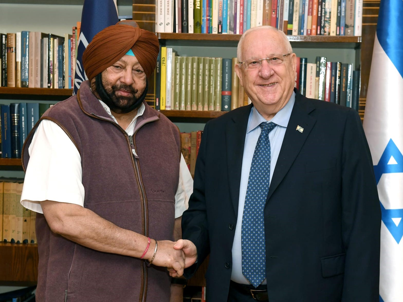 President Rivlin with Chief Minister of Punjab Araminder Singh