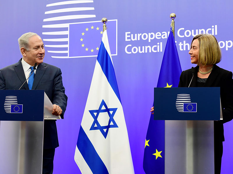 PM Netanyahu with EU High Representative for Foreign Affairs and Security Policy Federica Mogherini