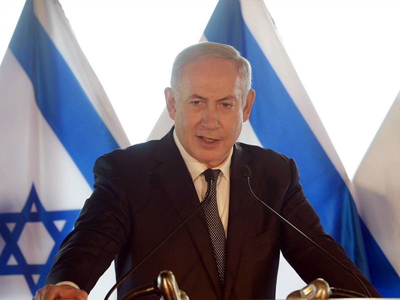 PM Netanyahu at the press conference in Rome