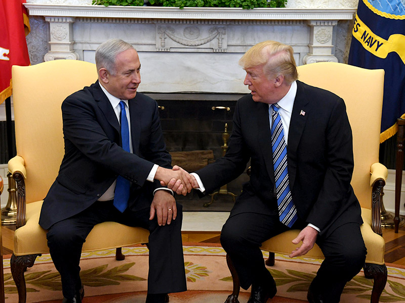 PM Netanyahu with US President Trump in Washington