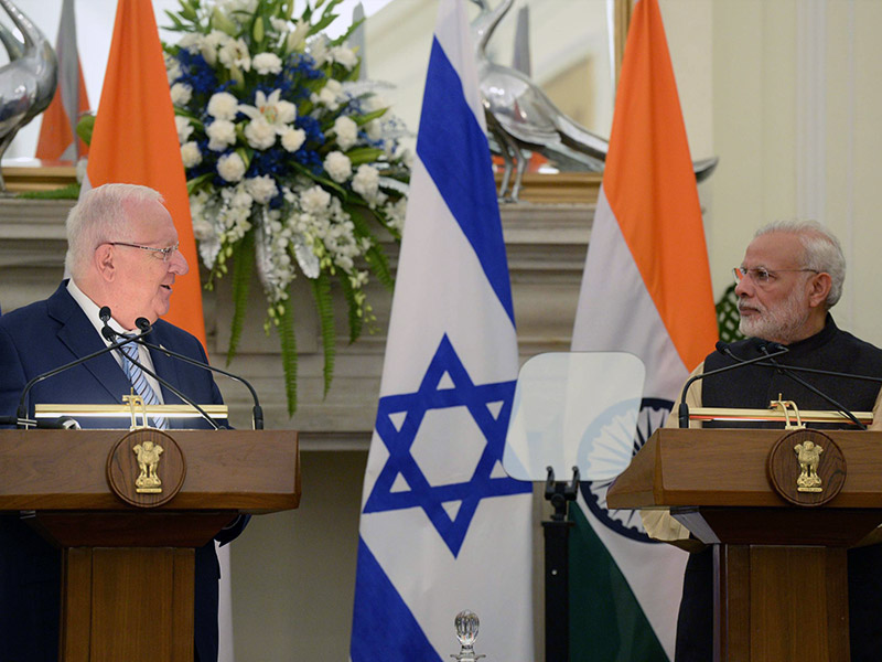 President Rivlin with Indian PM Narendra Modi