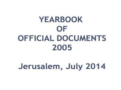 Yearbook of Official Documents 2005