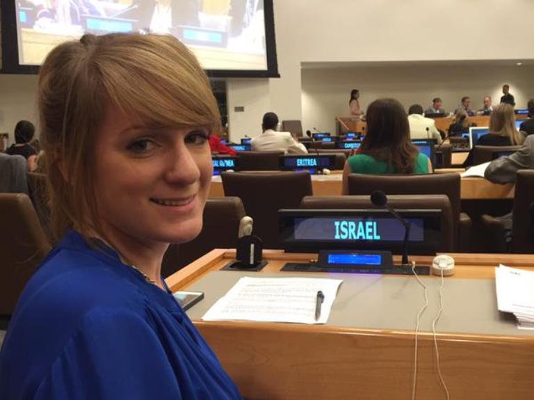 Israel's youth delegate, Yarden Holzer