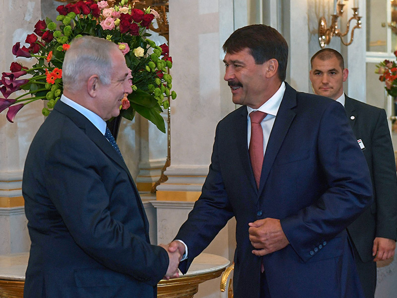 PM Netanyahu with Hungarian President Ader