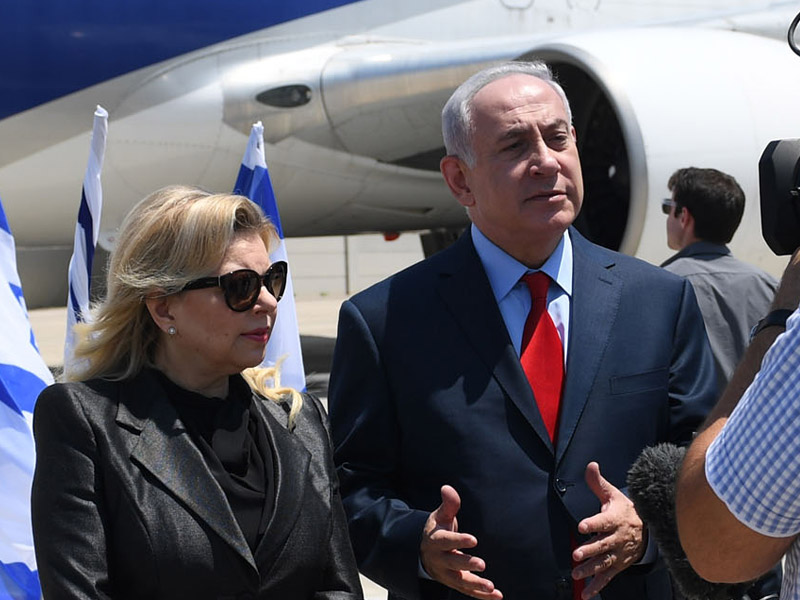 PM Netanyahu prior to leaving for Strasbourg to attend the funeral of former German Chancellor Helmut Kohl