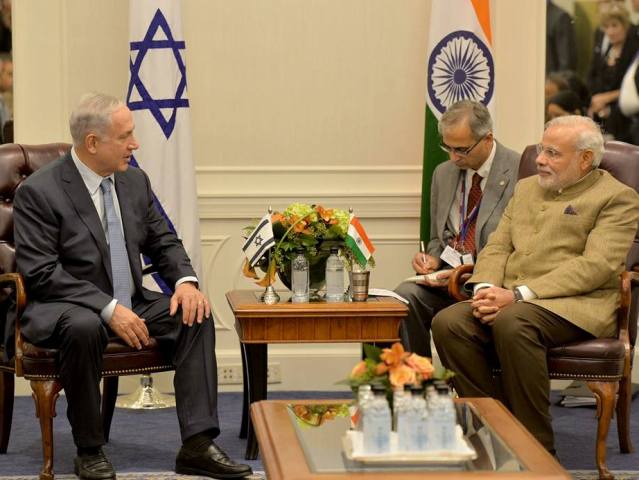 Archive photo: PM Netanyahu meeting with Indian PM Narendra Modi in 2014