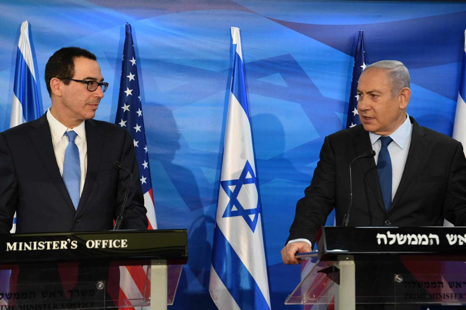 PM Netanyahu and Treasury Secretary Mnuchin