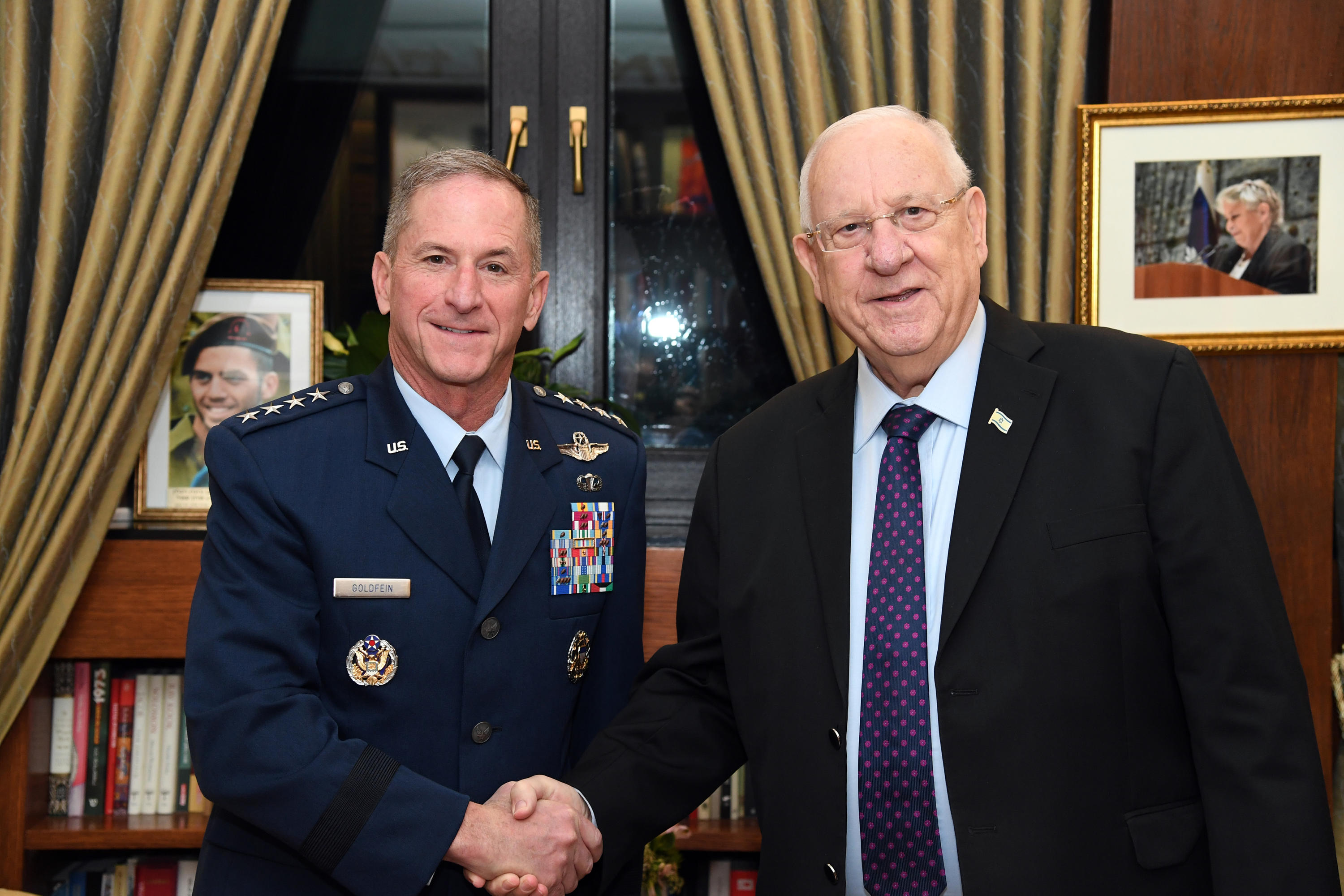 President Rivlin met Chief of Staff of the US Air Force General David L Goldfein