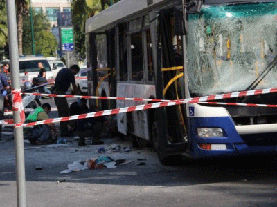 Bus Bombed in Tel-aviv