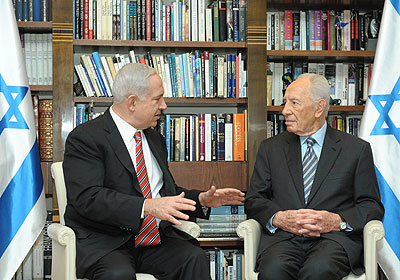 Netanyahu and Peres Press Conference Nov 16