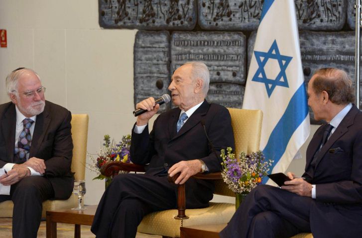 Peres and Jewish Leaders.JPG